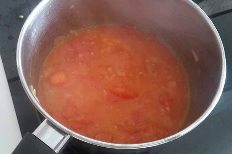 Tomaten gut zerkocht